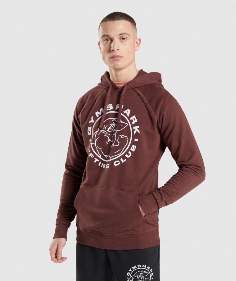 Men\'s Gymshark Legacy Hoodie Brown | NZ 1XLEND